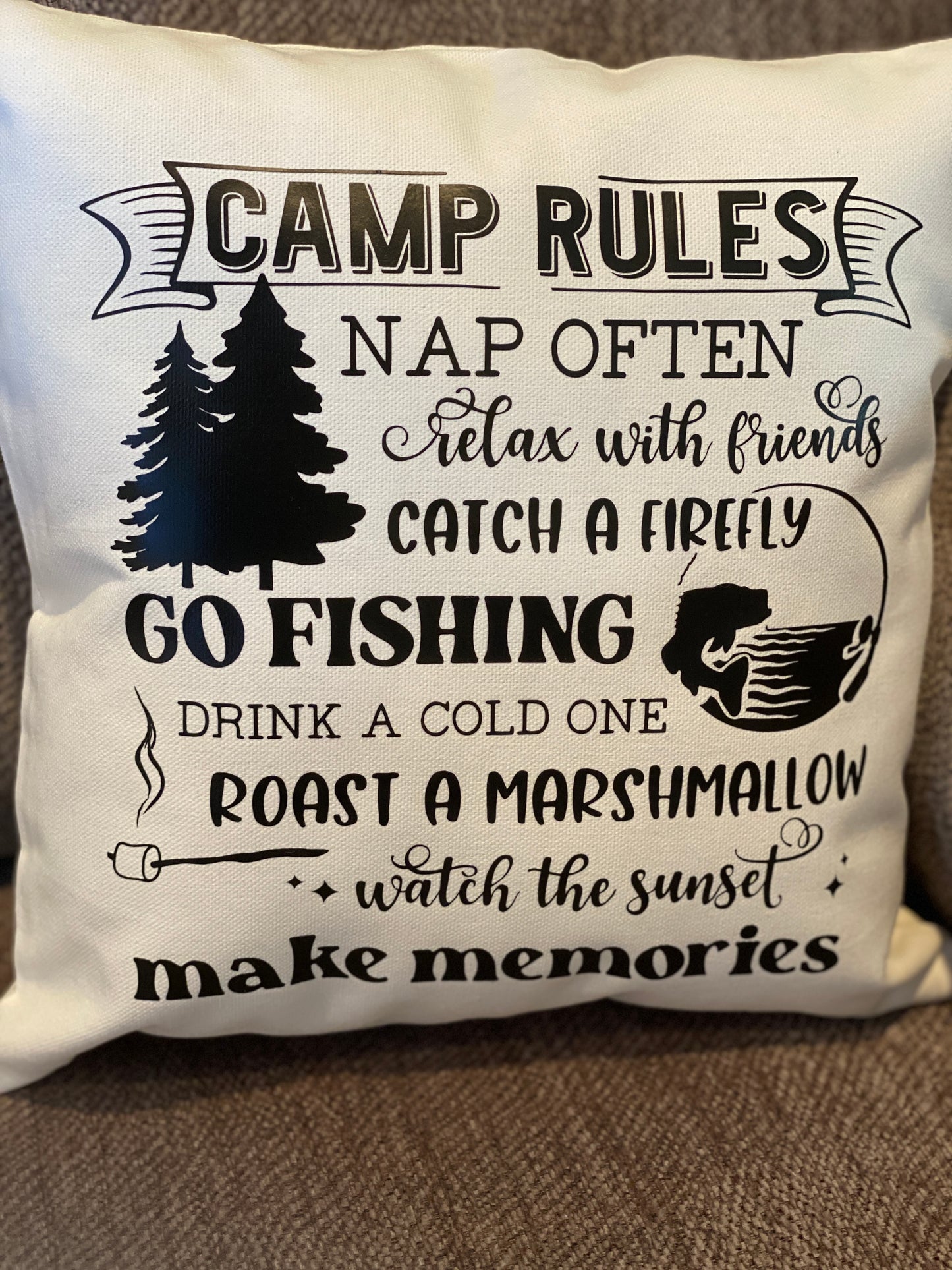 Camping Reversible Pillow