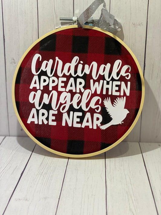 Cardinals Appear When Angels Are Near Embroidered Ornament