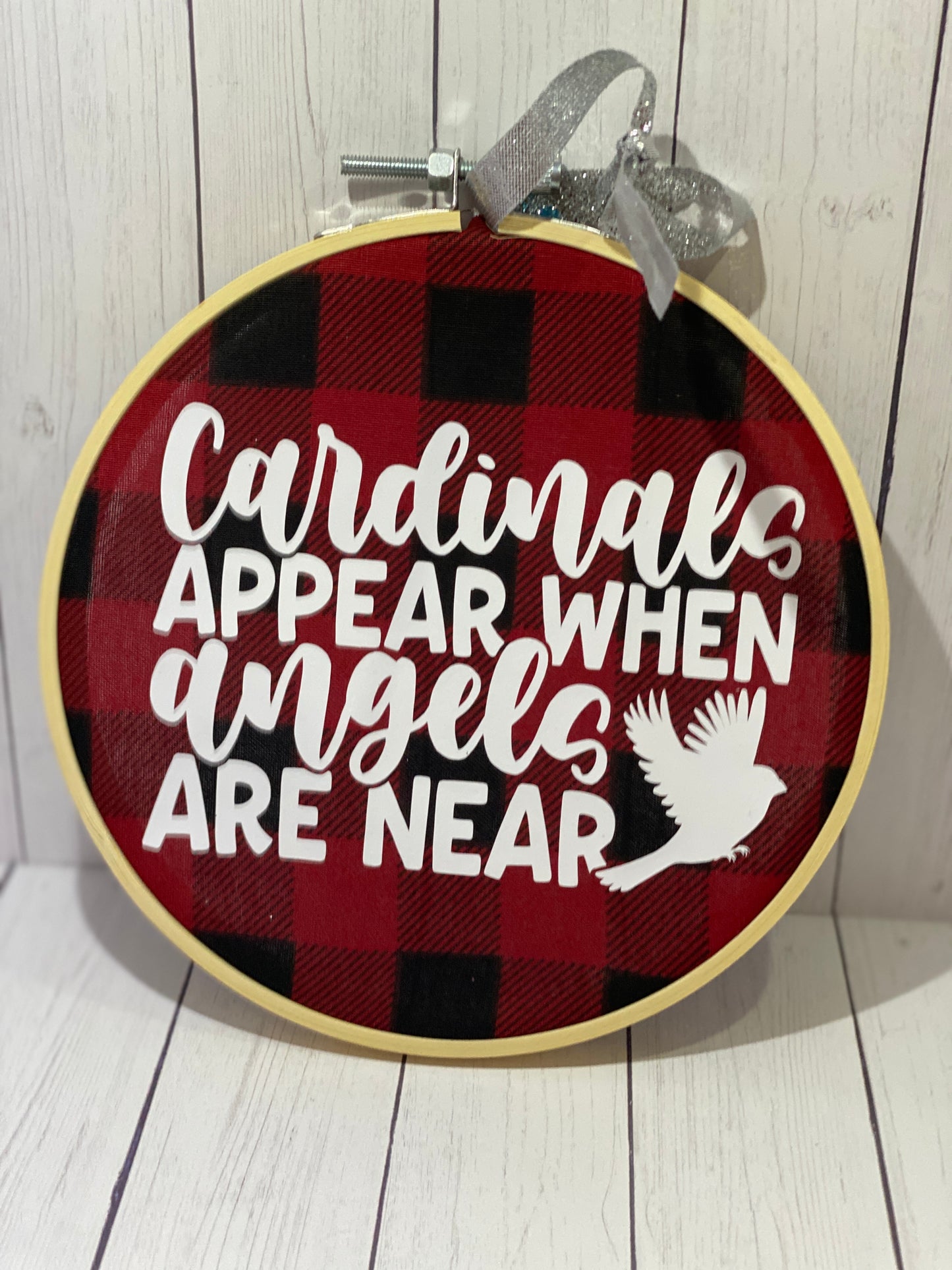 Cardinals Appear When Angels Are Near Embroidered Ornament