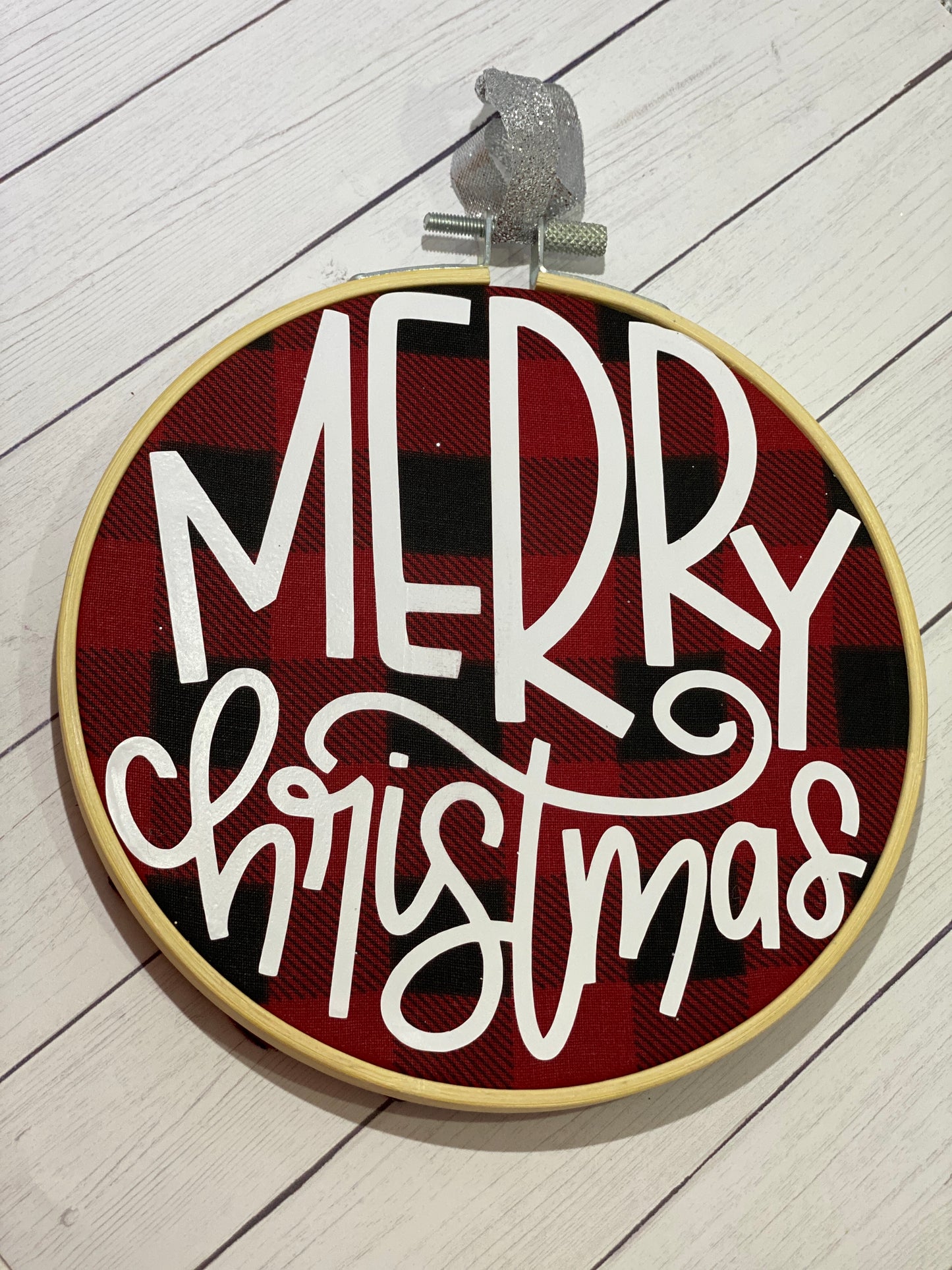 Merry Christmas Embroidered Ornament