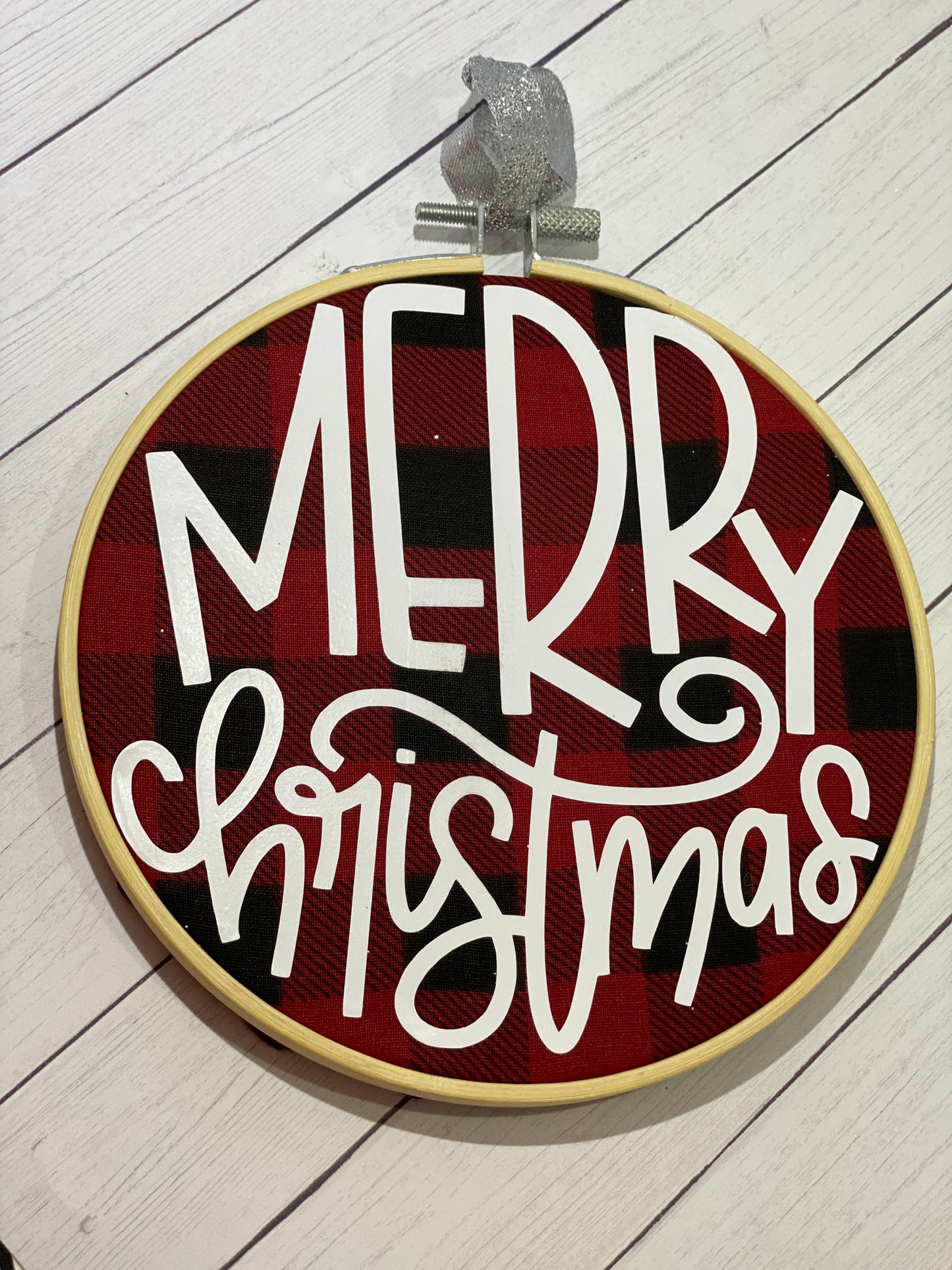 Merry Christmas Embroidered Ornament