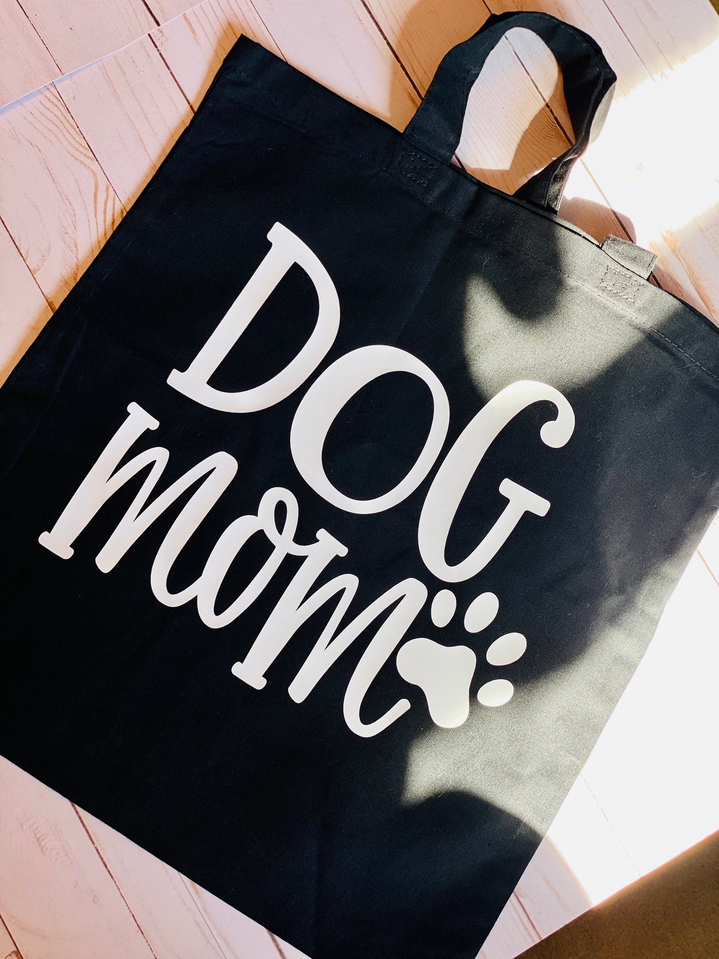 Dog Mom Black Tote