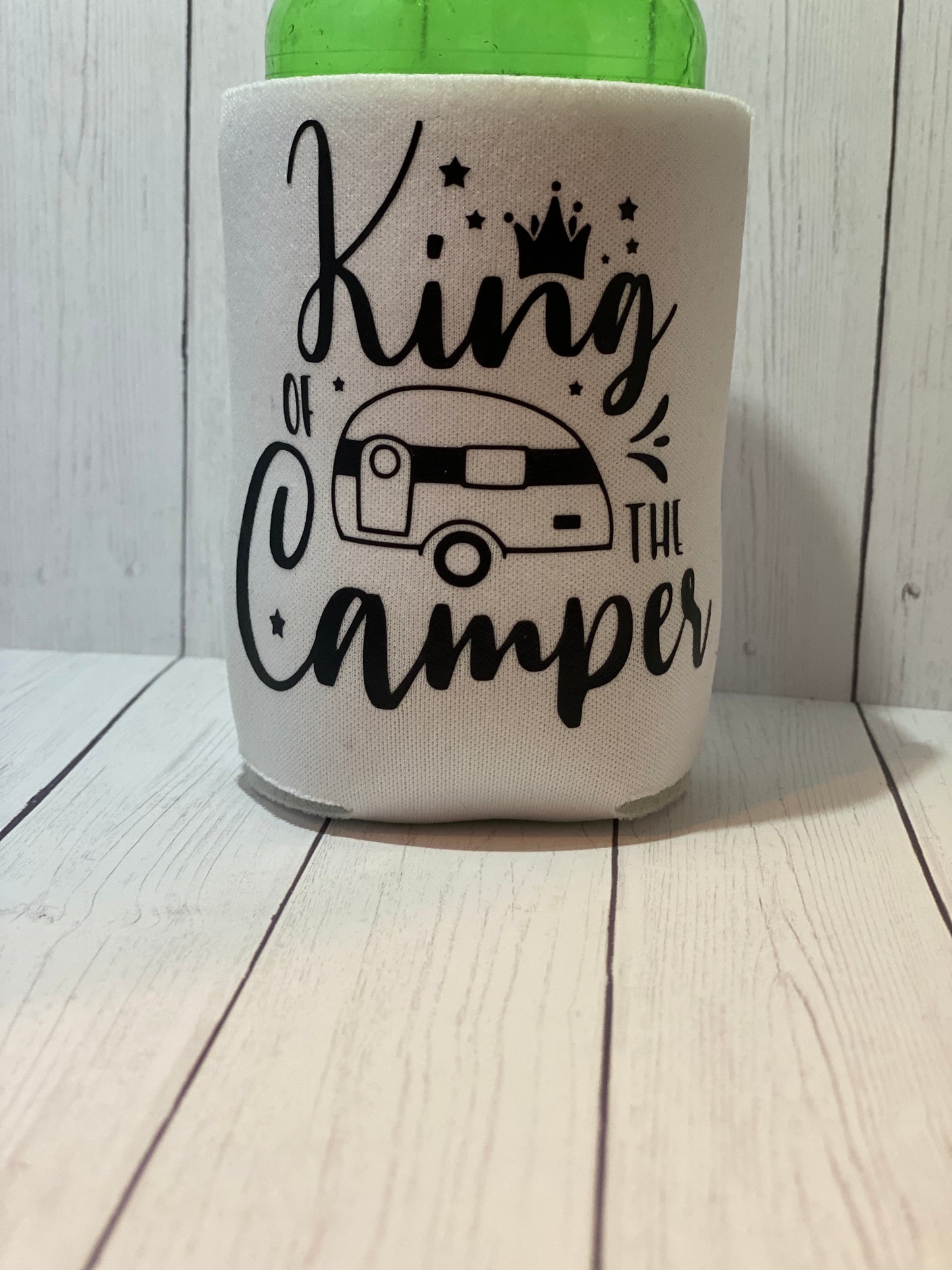 King of the Camper White Standard Koozie