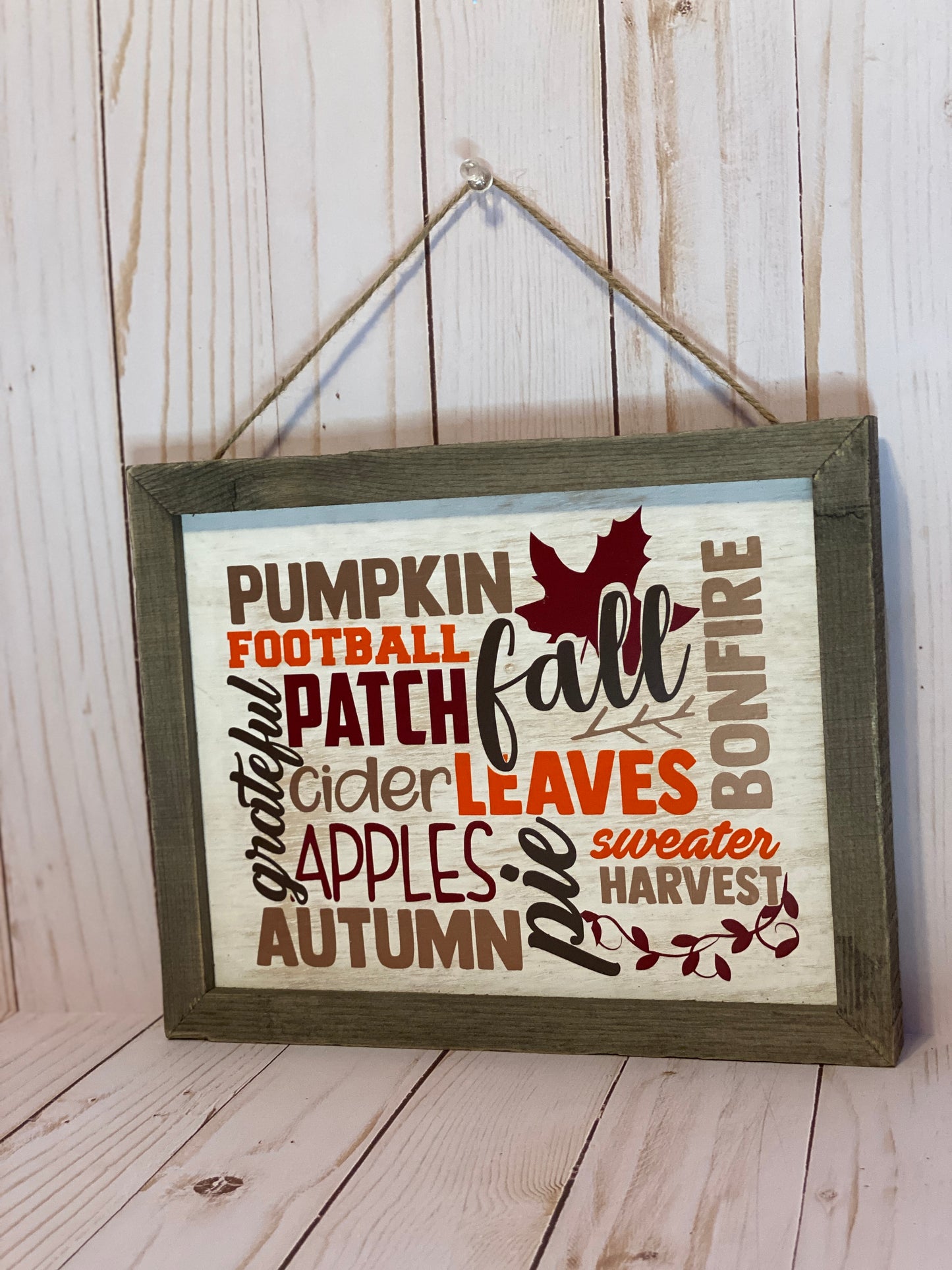Fall Words Sign