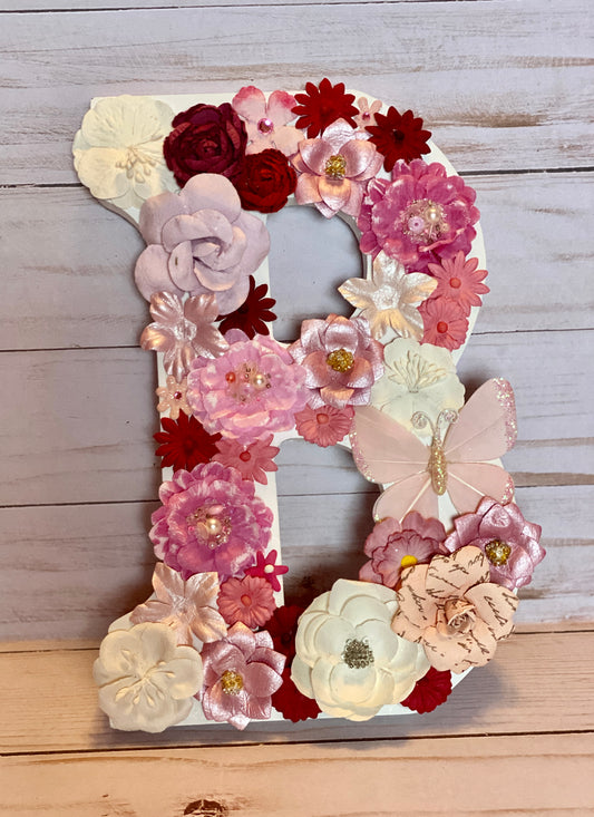 Pink Floral Letter - "B"