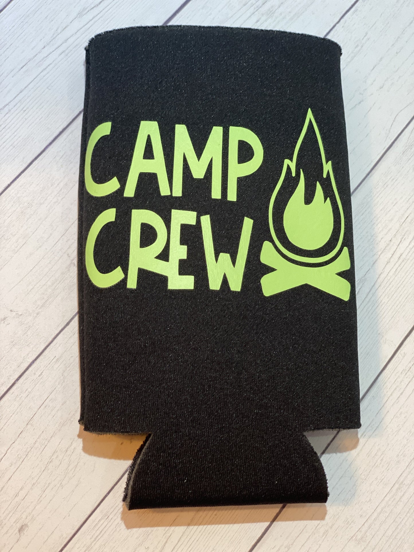 Camp Crew Black Slim Koozie