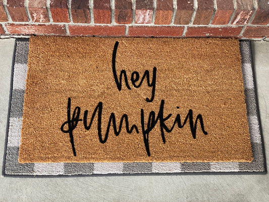 Hey Pumpkin Doormat