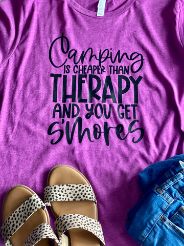 Camping is Cheaper than Therapy Shirt