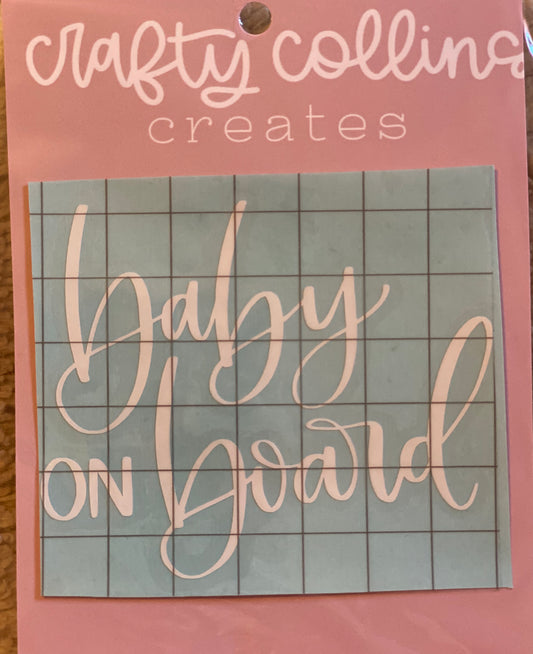 Baby on Board Decal