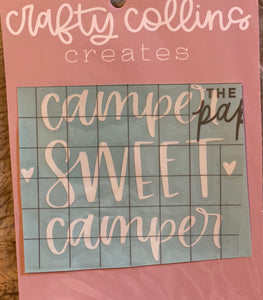 Camper Sweet Camper Decal