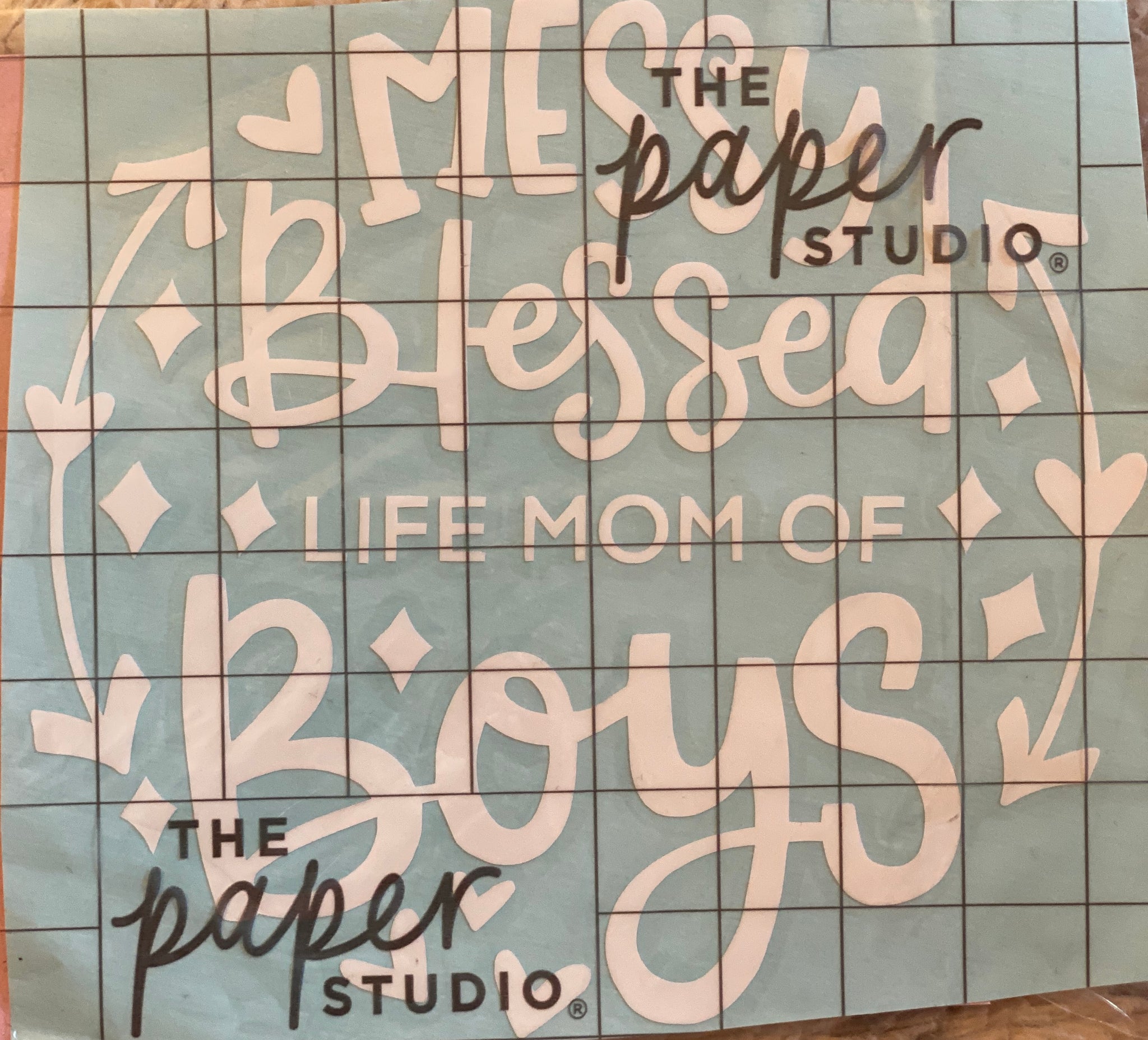 Messy Blessed Life Mom Of Boys Decal