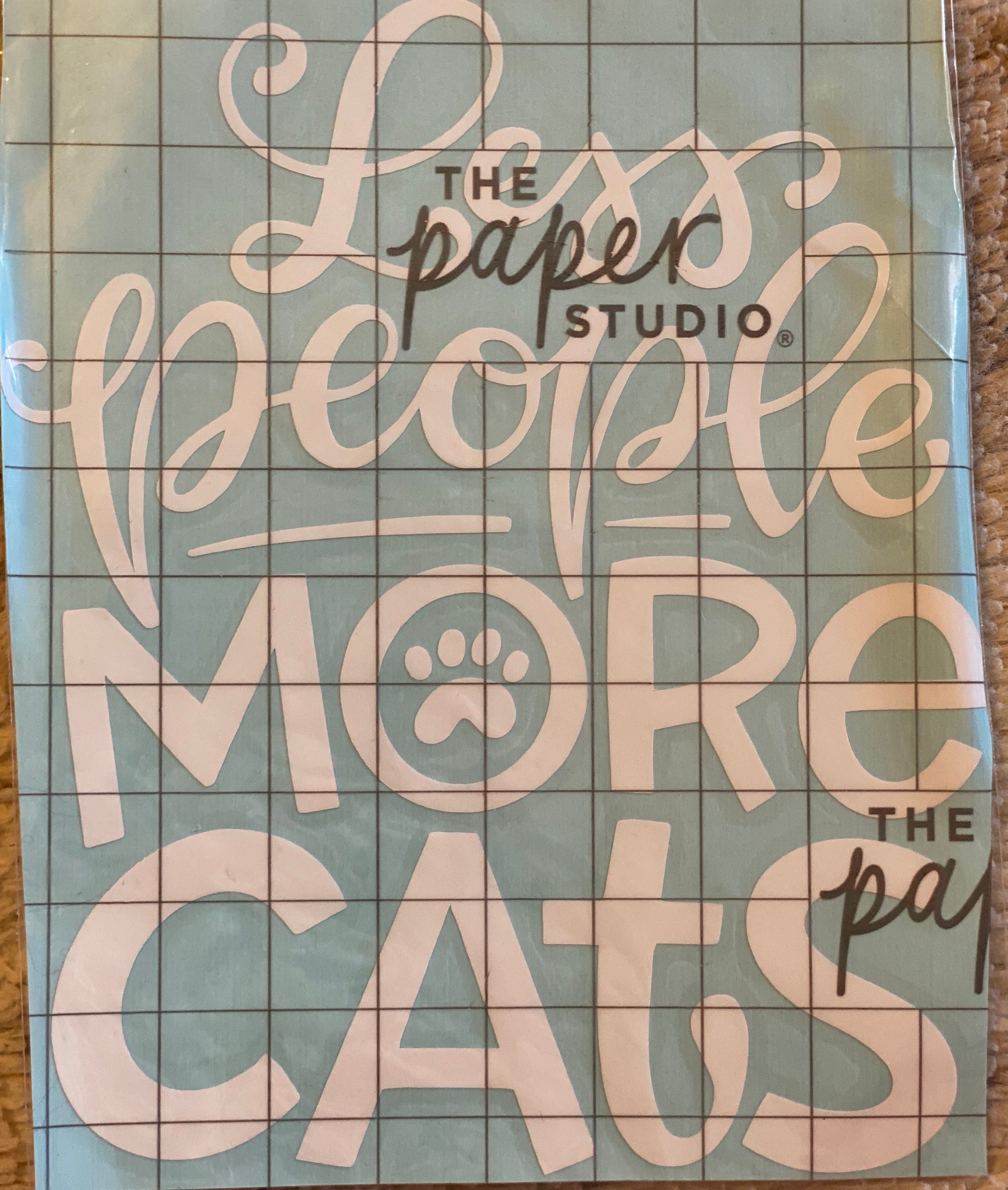 Less People More Cats Decal