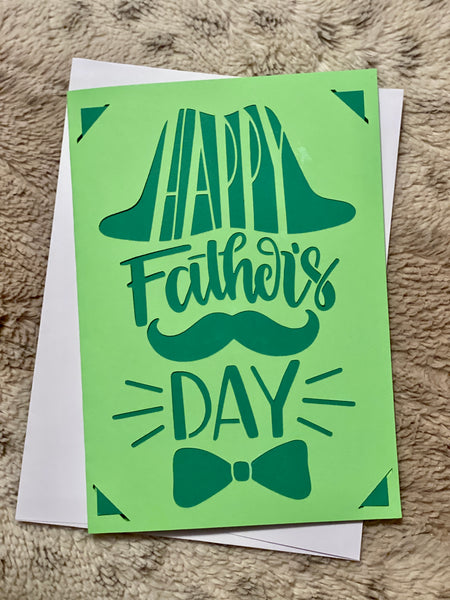 Happy Father's Day Mustache Greeting Card