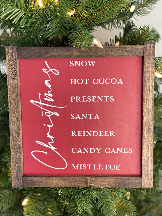 Christmas Words Sign