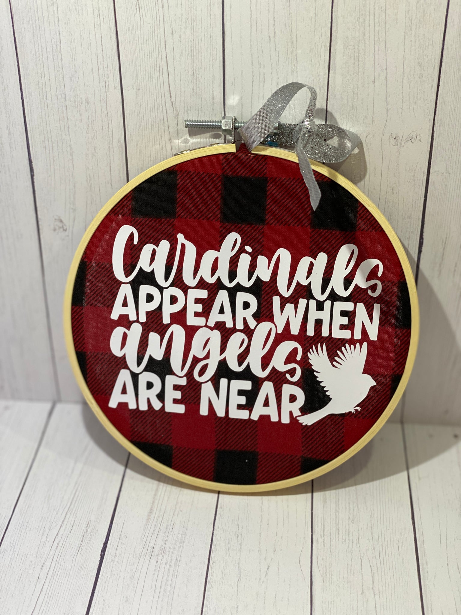 Cardinals Appear When Angels Are Near Embroidered Ornament