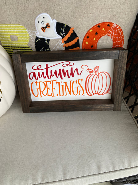 Reversible Sign - Autumn Greetings/Spooktacular Time
