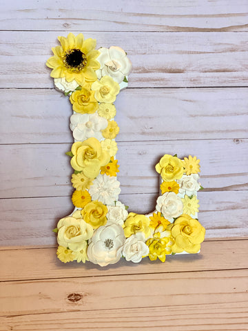 Yellow Floral Letter - "L"