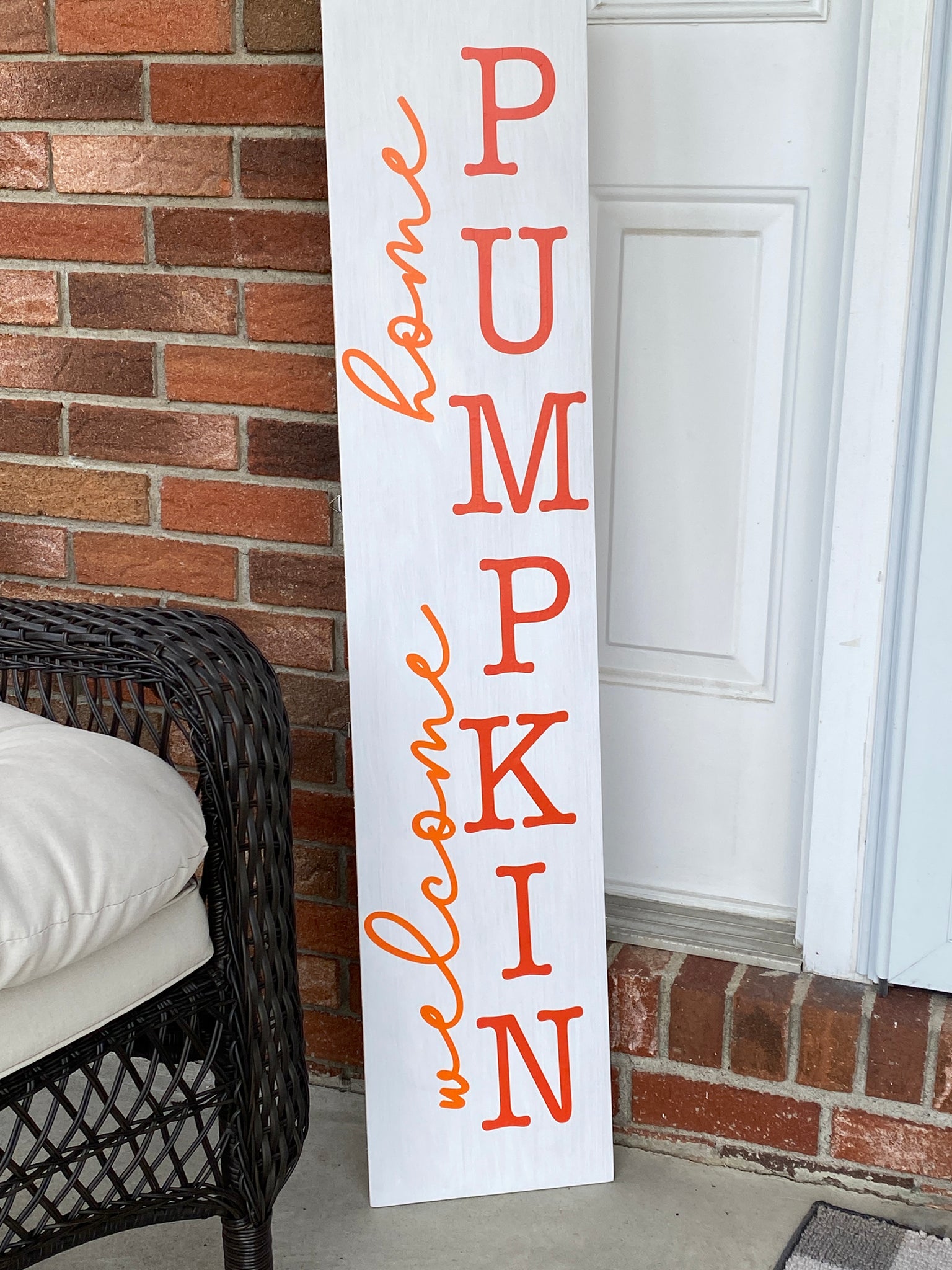 Welcome Home Pumpkin Outdoor Sign