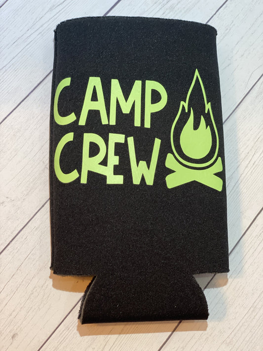 Camp Crew Black Slim Koozie